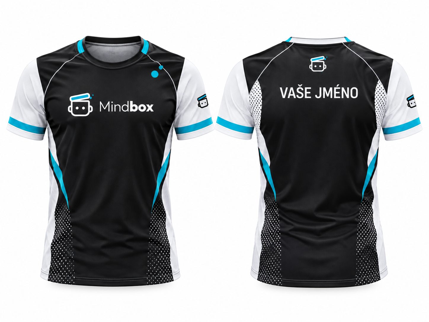 Běžecký dres Mindbox pro Vltava Run, přední a zadní strana